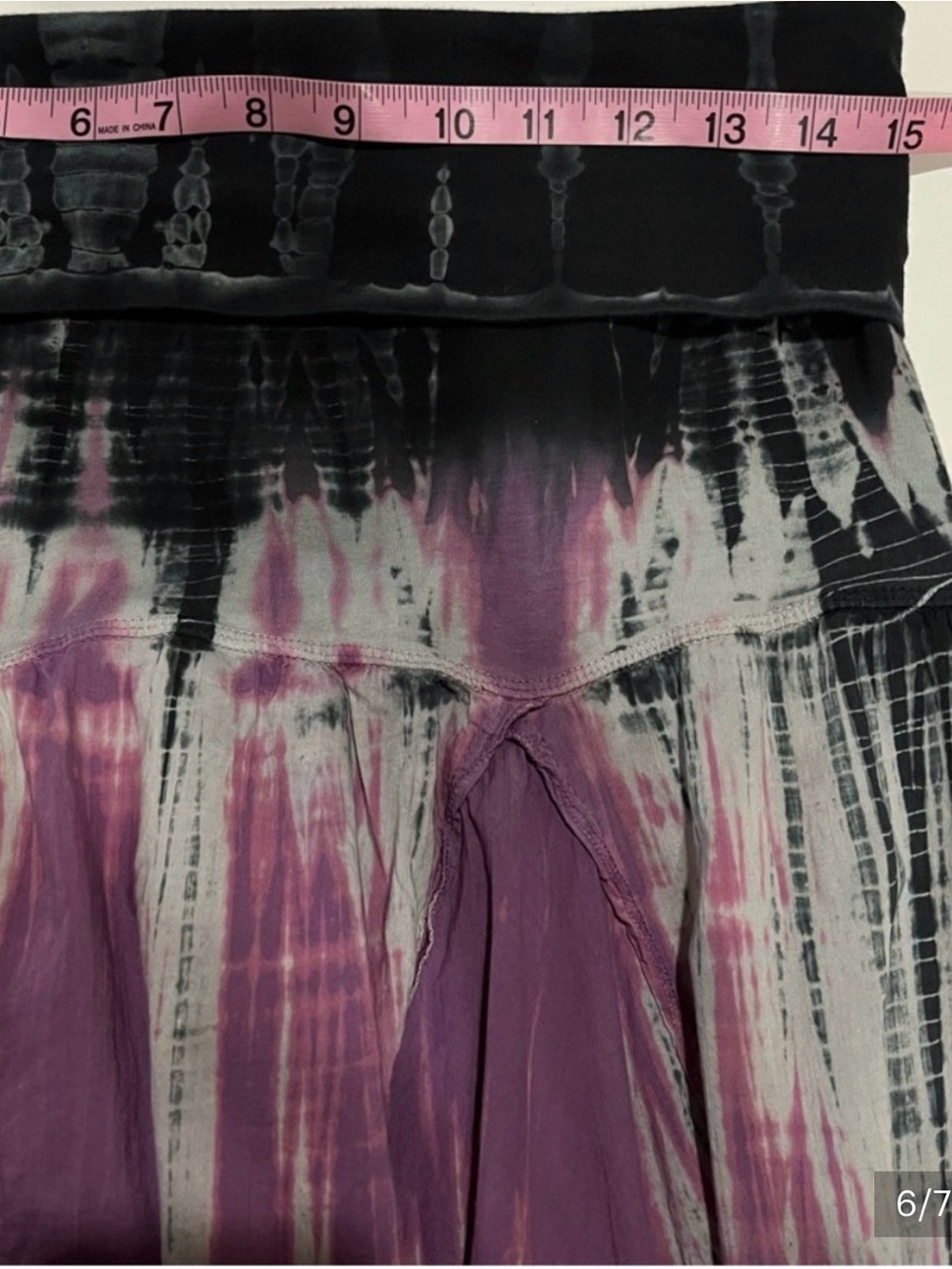 Bisou Bisou Vintage Tie Dye Midi Peasant Skirt Women’s Size M - Picture 5 of 6